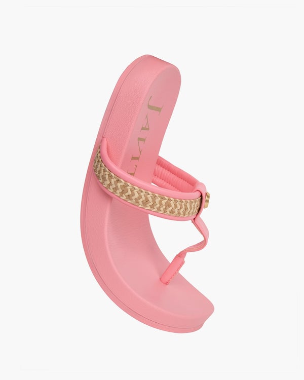 Eric Javits Squishee® Flip Flop Peanut/Pink 6