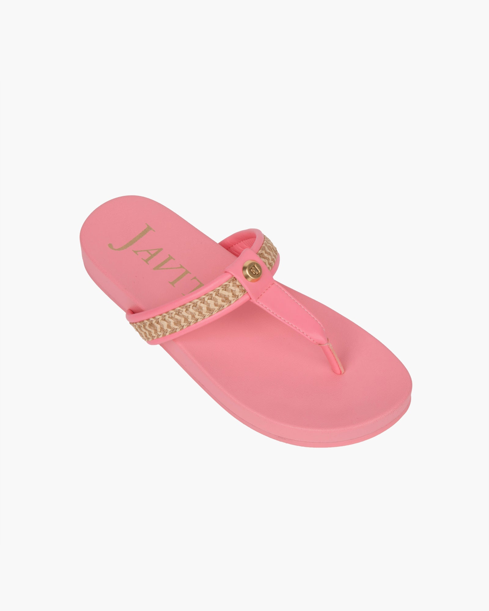 Eric Javits Squishee® Flip Flop Peanut/Pink 6