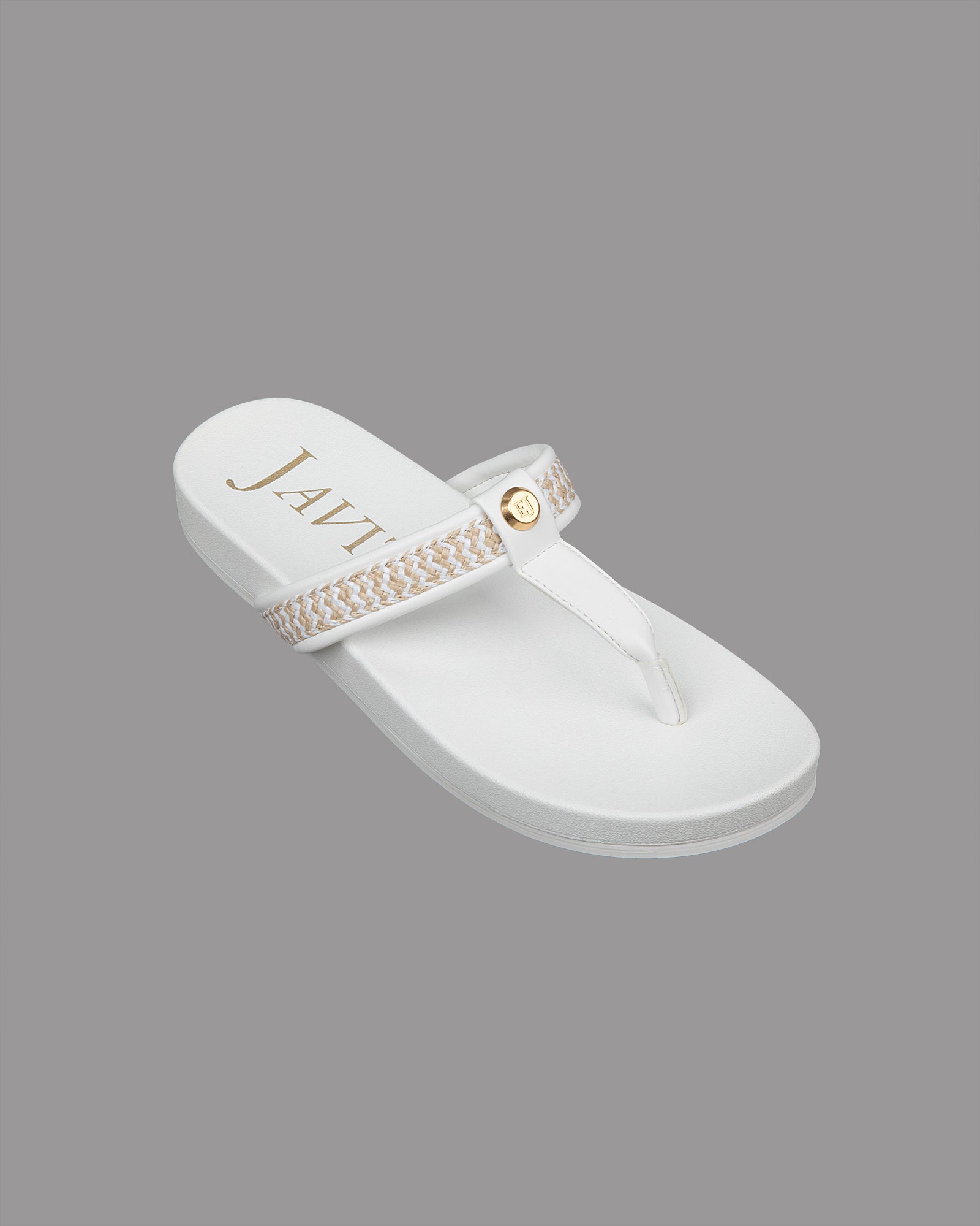 Eric Javits Squishee® Flip Flop White Mix 6