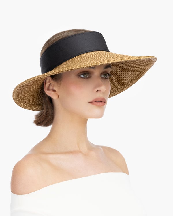 Eric Javits Squishee® Halo Visor Natural/Black