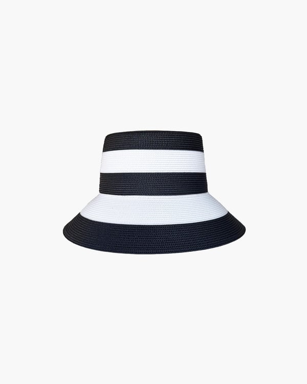 Eric Javits Stripe Bucket White/Black