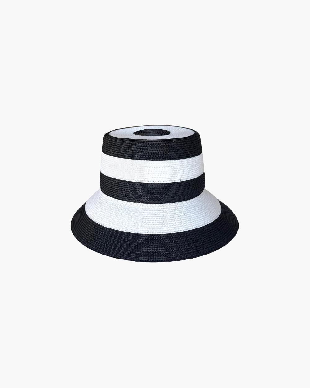 Eric Javits Stripe Bucket White/Black
