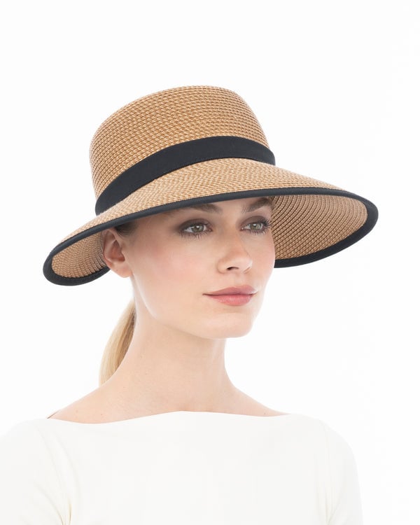 Eric Javits Sunbust Visor Natural/Black