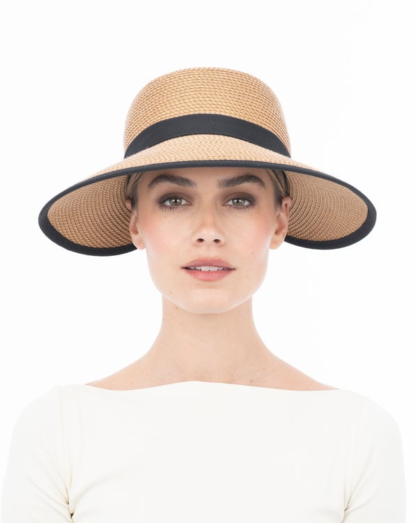 Eric Javits Sunbust Visor Natural/Black