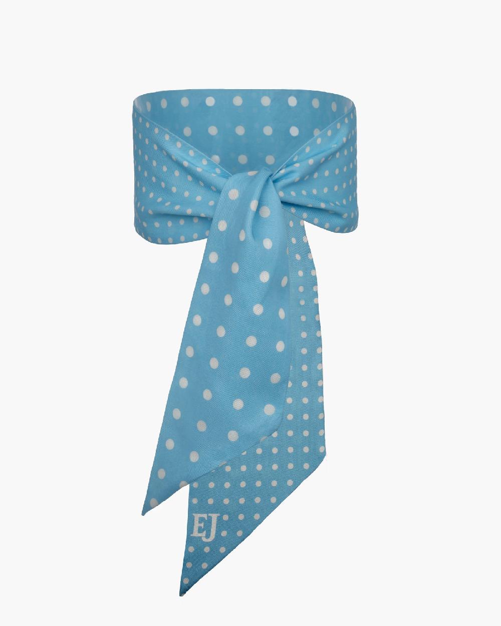 Eric Javits Twilly Scarf Tencel Aqua Dot