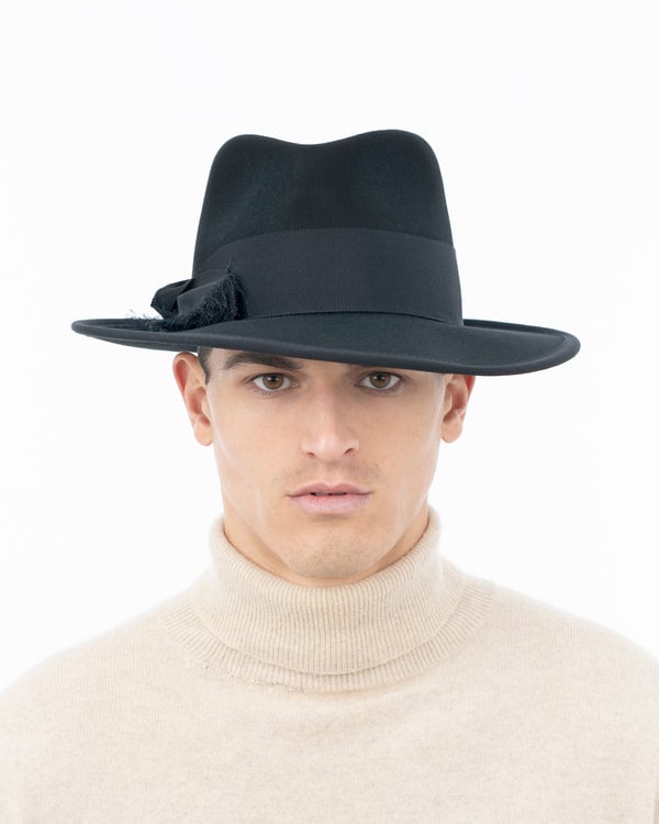 Eric Javits Tyler Fedora Hat For Men Black