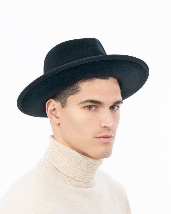 Eric Javits Tyler Fedora Hat For Men Black