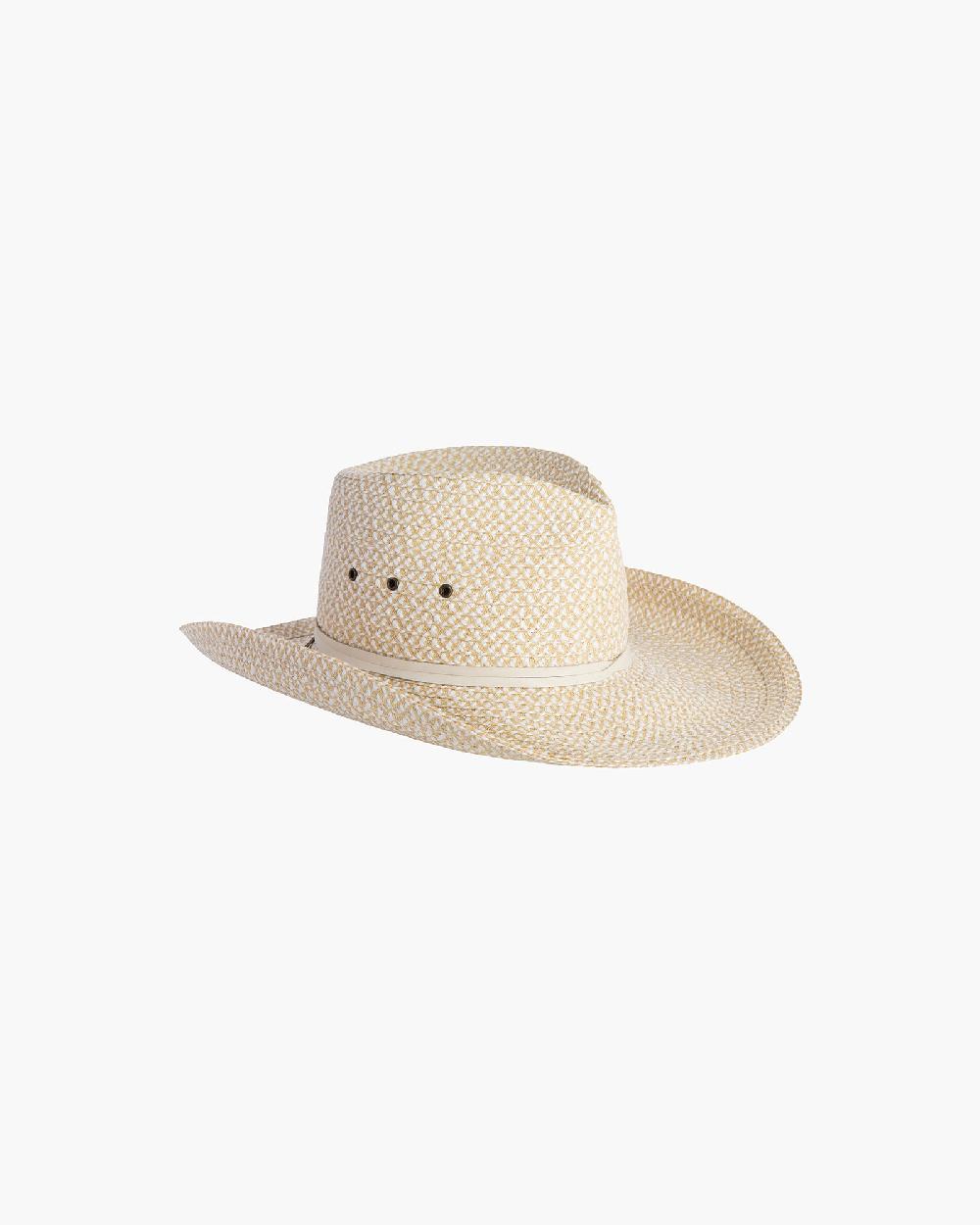 Eric Javits Western Straw Hat White Mix
