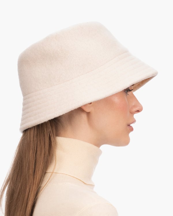 Eric Javits Wool Bucket Soft Cream