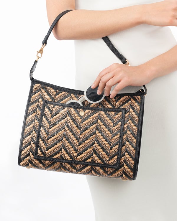 Eric Javits Zip Pouch Black Mix