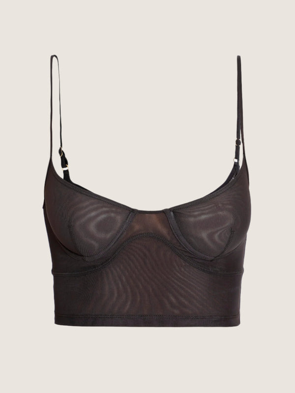 ernest leoty Bustier en tulle transparent