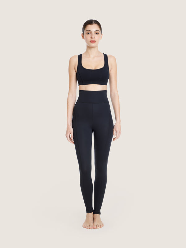Ernest Leoty Legging Ceinture Large Et Détail Coutures