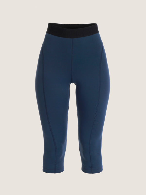 ernest leoty Legging de sport longueur midi avec ceinture noire