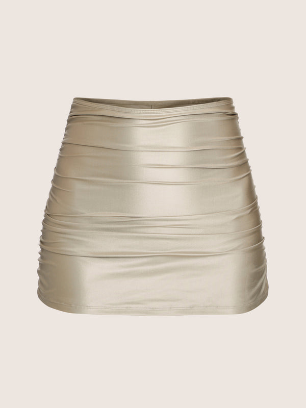 ernest leoty Maillot de bain jupe-short taille haute gold