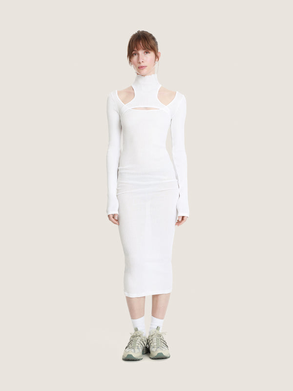 Ernest Leoty Micro Crop Top Col Roulé En Maille De Coton