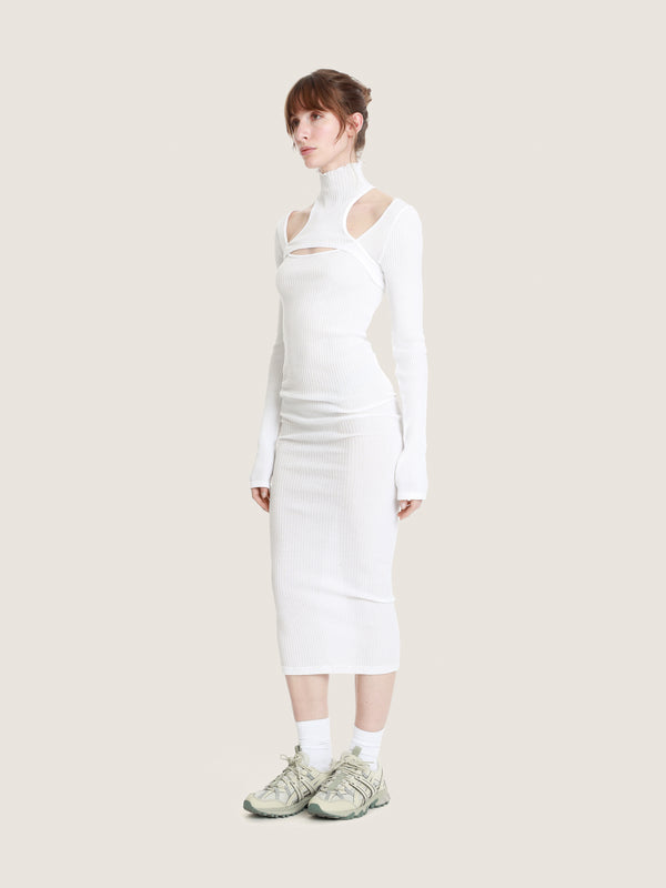 Ernest Leoty Micro Crop Top Col Roulé En Maille De Coton