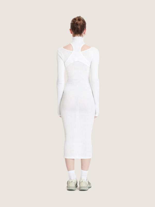 Ernest Leoty Micro Crop Top Col Roulé En Maille De Coton