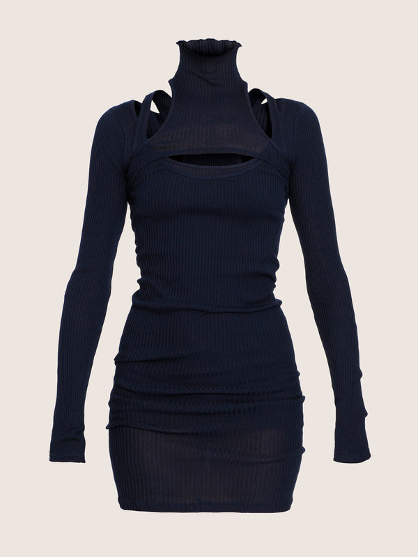 ernest leoty Robe en maille de coton trois pièces longueur mini