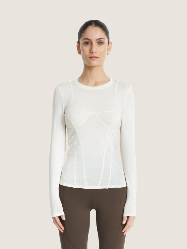 Ernest Leoty T-shirt à Manches Longues Détail Corset Et Poitrine