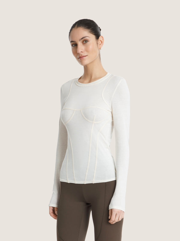 Ernest Leoty T-shirt à Manches Longues Détail Corset Et Poitrine