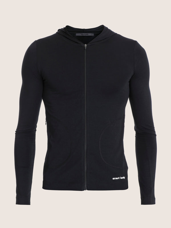 ernest leoty Top technique à capuche zippé et ajusté avec poches