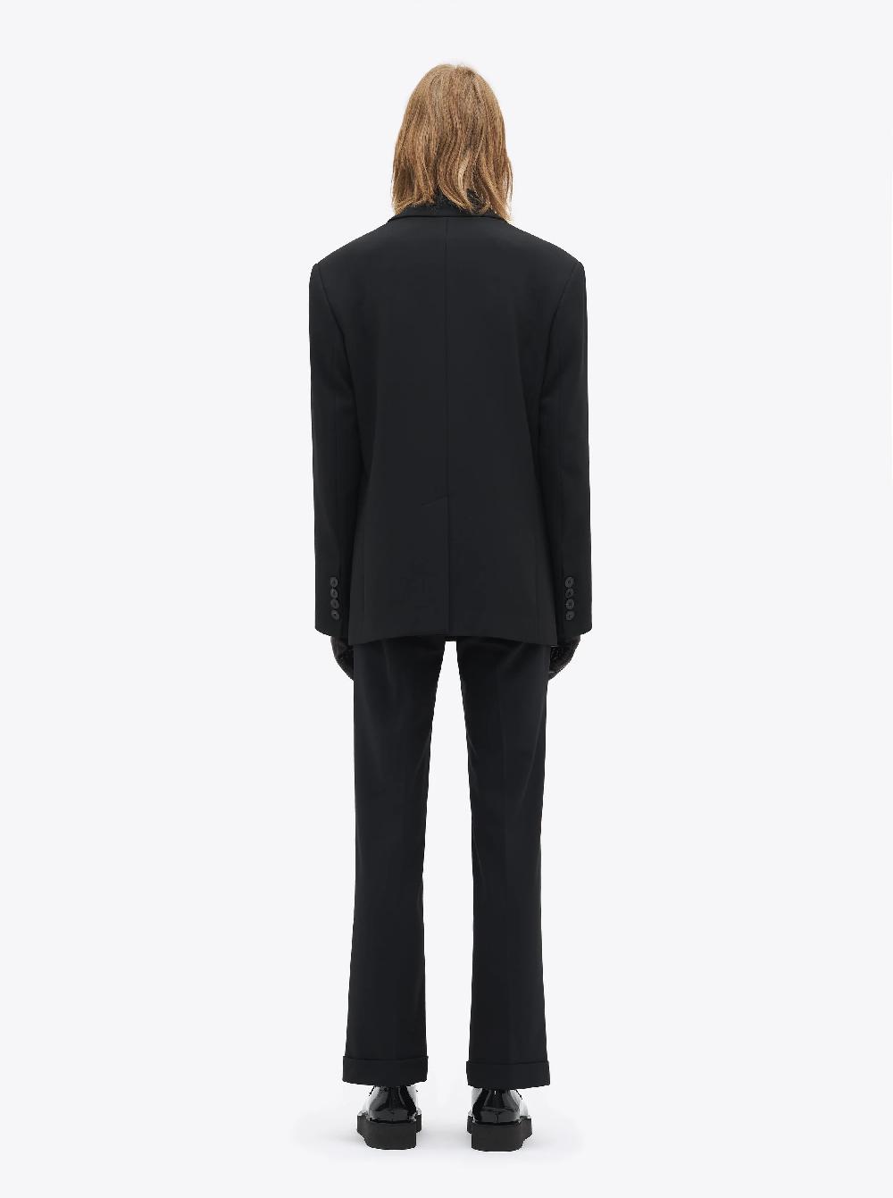 Ernest W. Baker DOUBLE BREASTED BLAZER - BLACK & WHITE LAPEL