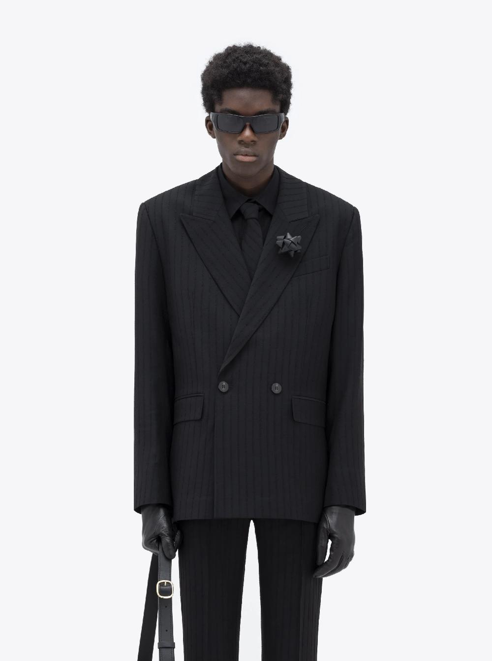 Ernest W. Baker DOUBLE BREASTED BLAZER - PIN STRIPE BOUCLÉ