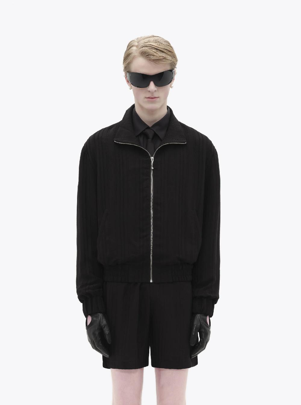 Ernest W. Baker BLACK PIN STRIPE TRACK JACKET