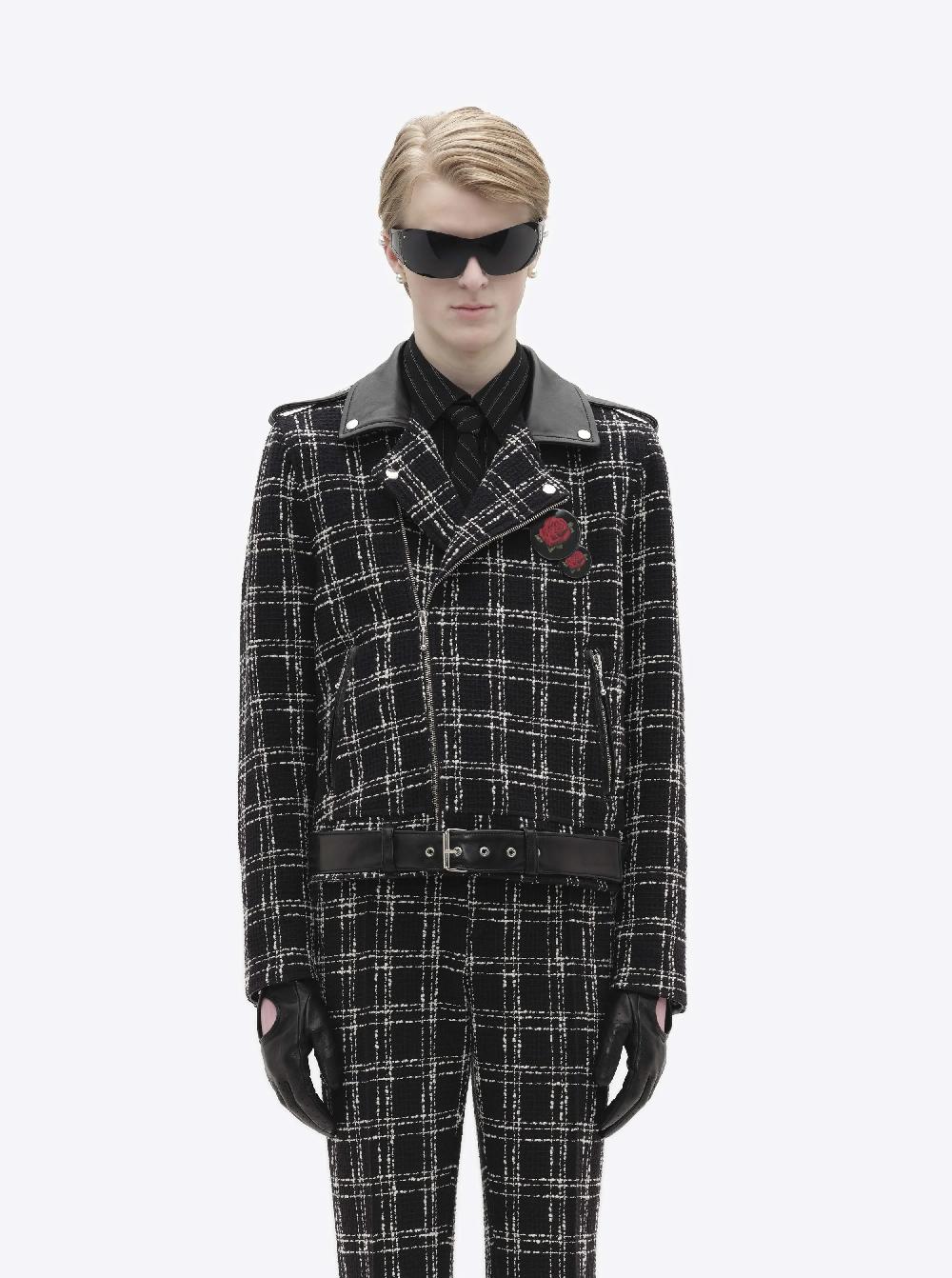 Ernest W. Baker BLACK & WHITE CHECK PERFECTO JACKET