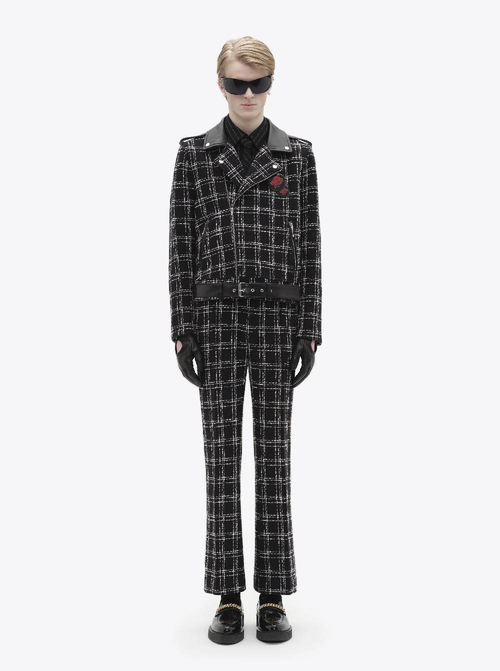 Ernest W. Baker BLACK & WHITE CHECK PERFECTO JACKET
