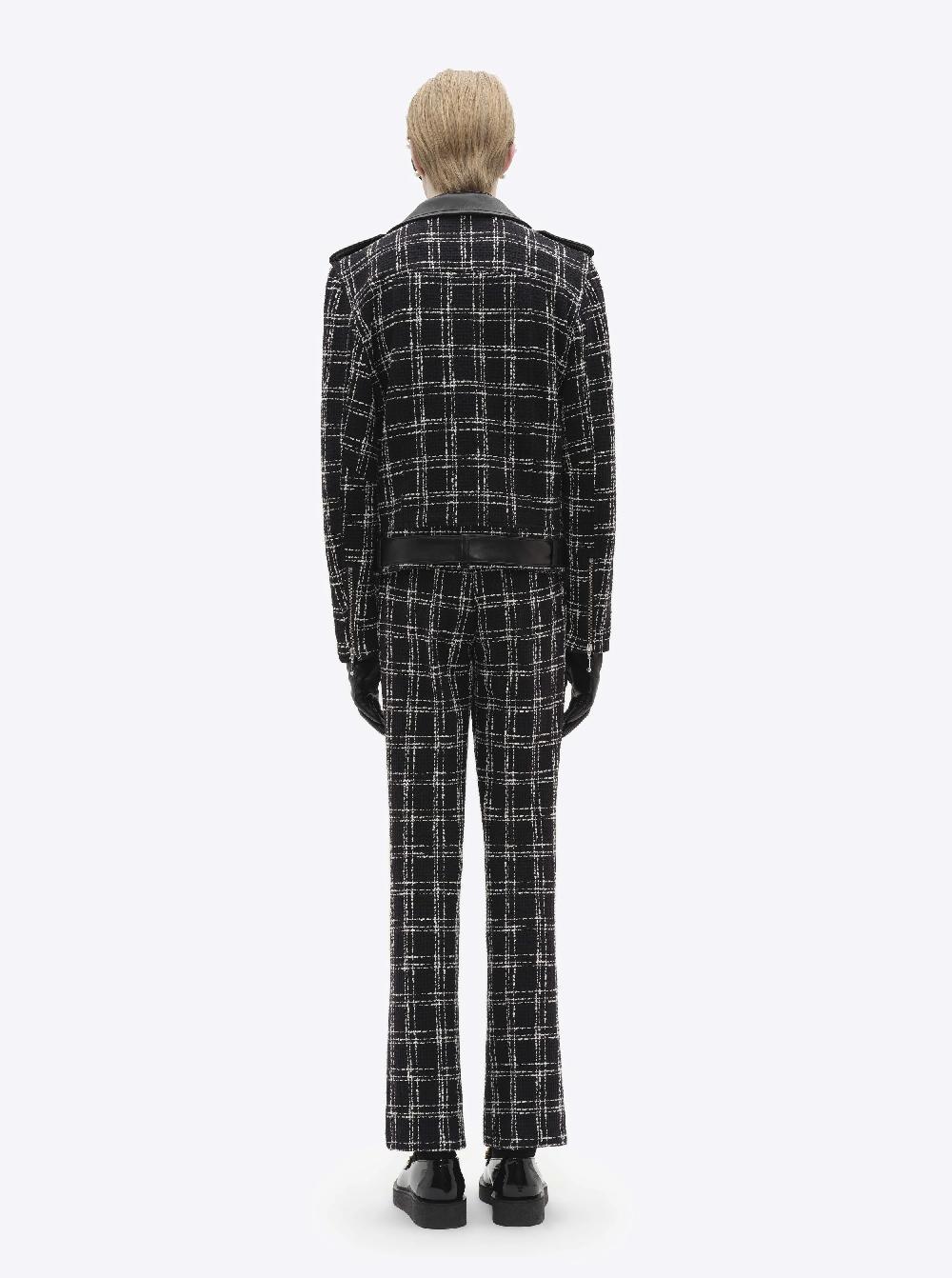 Ernest W. Baker BLACK & WHITE CHECK PERFECTO JACKET