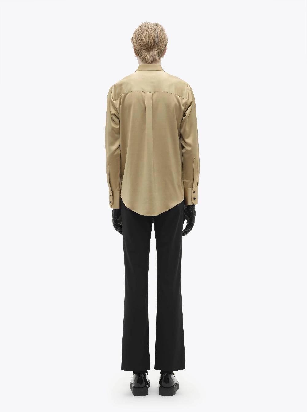 Ernest W. Baker CLASSIC SHIRT - BEIGE SATIN