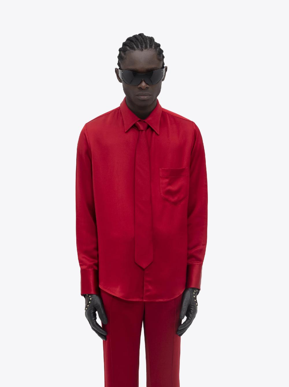 Ernest W. Baker CLASSIC SHIRT - RED SATIN