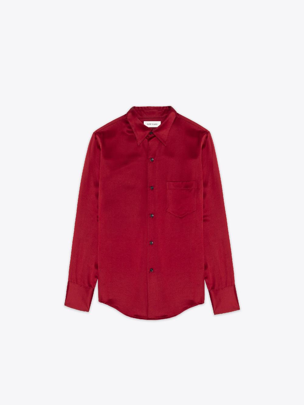 ernest w. baker CLASSIC SHIRT - RED SATIN