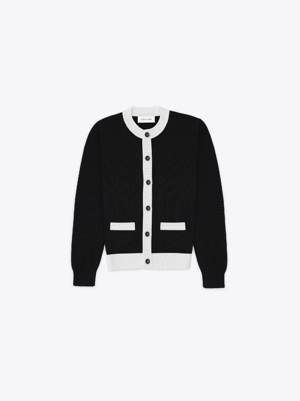 ernest w. baker CONTRAST RIB CARDIGAN