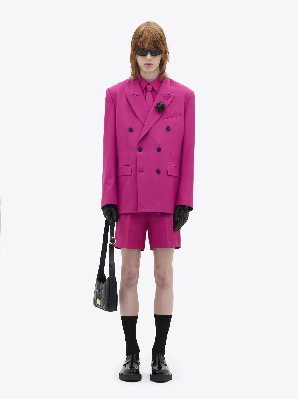 Ernest W. Baker DOUBLE BREASTED BLAZER - FUCHSIA