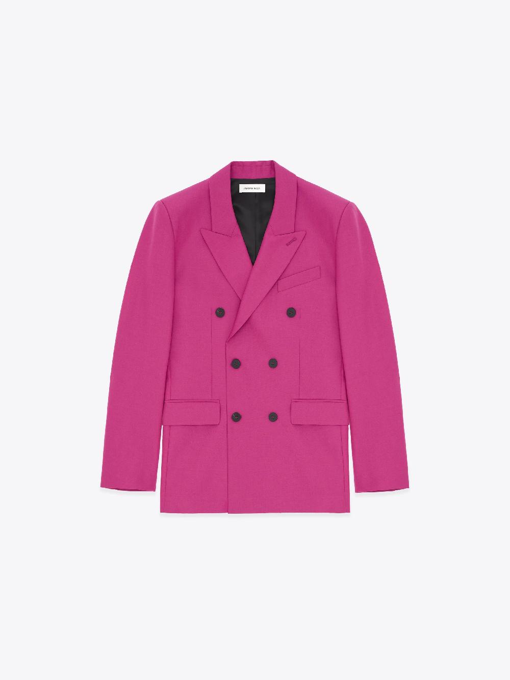 ernest w. baker DOUBLE BREASTED BLAZER - FUCHSIA