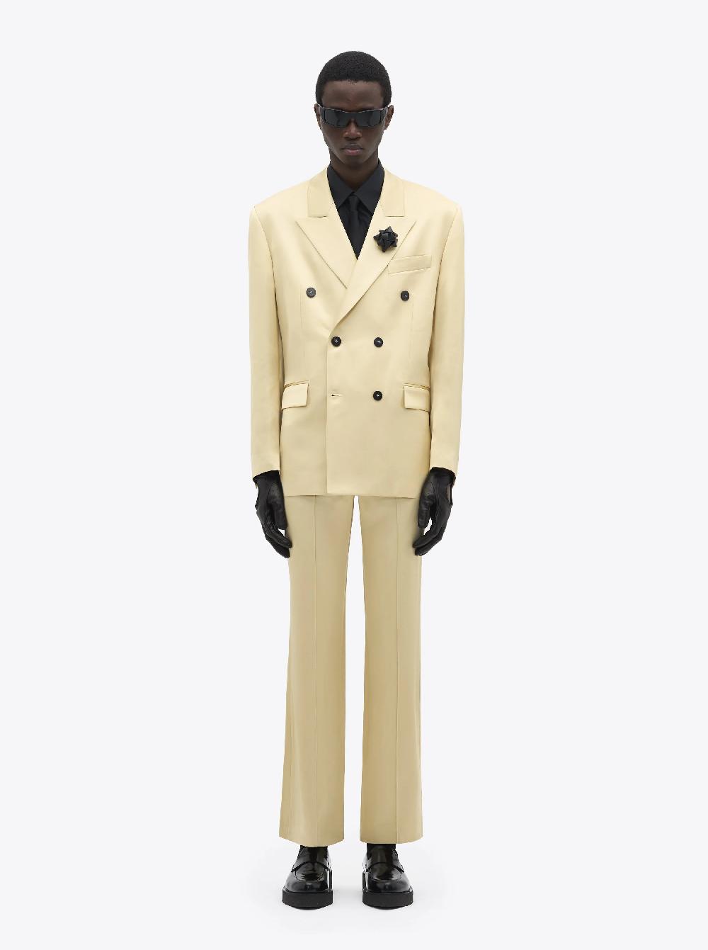 Ernest W. Baker DOUBLE BREASTED BLAZER - GOLD SATIN