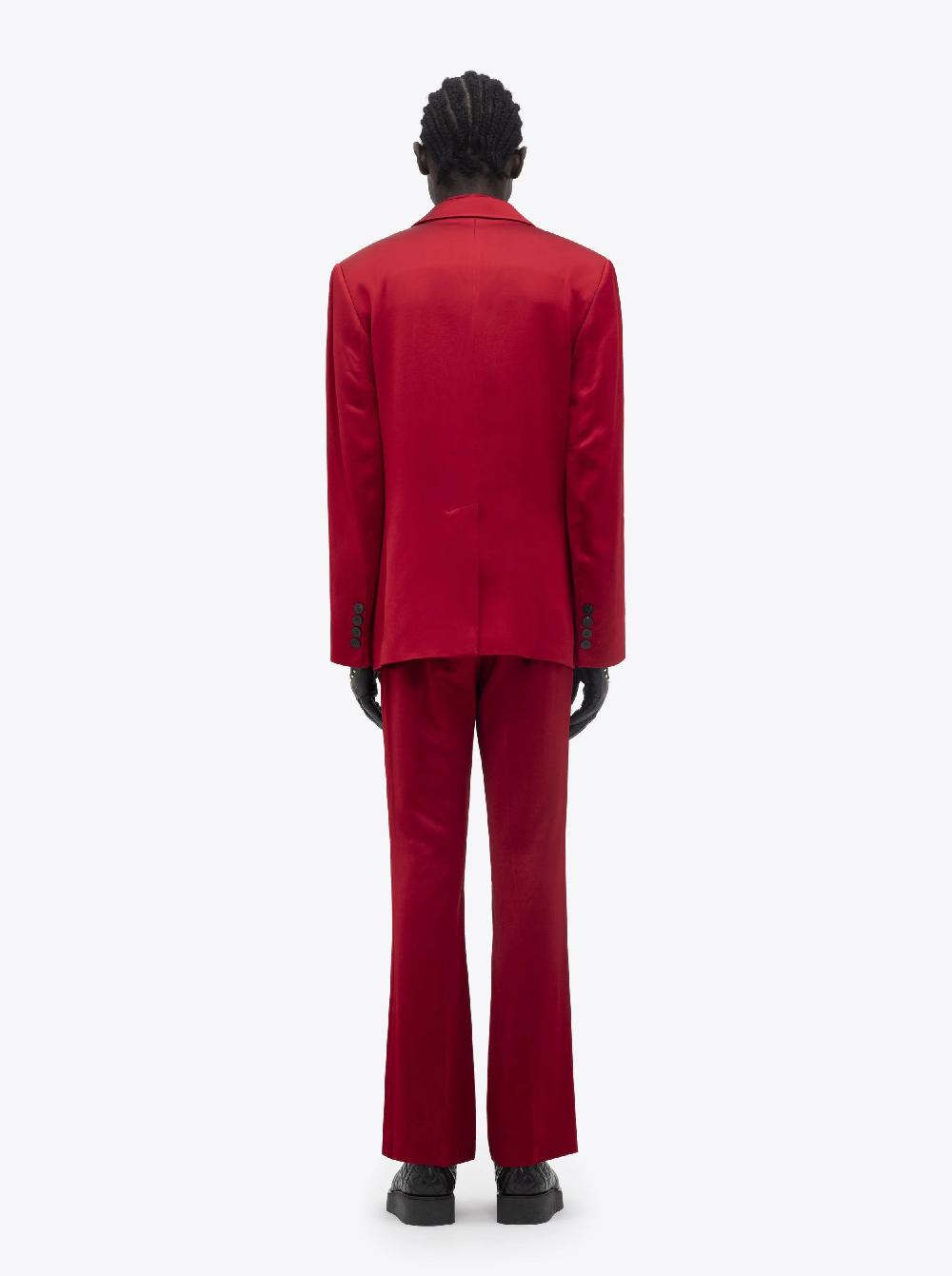 Ernest W. Baker DOUBLE BREASTED BLAZER - RED SATIN