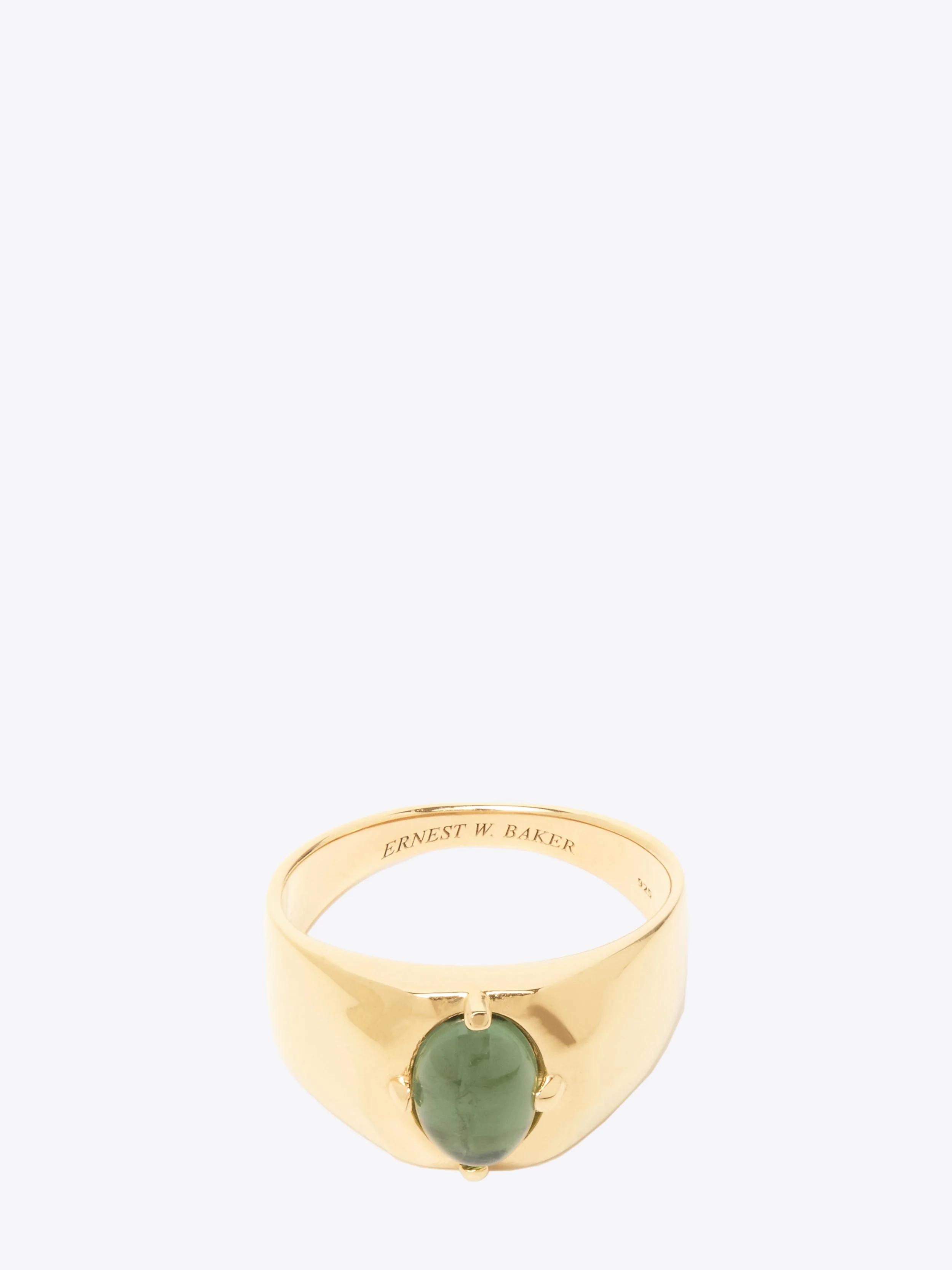 ernest w. baker EMERALD STONE RING