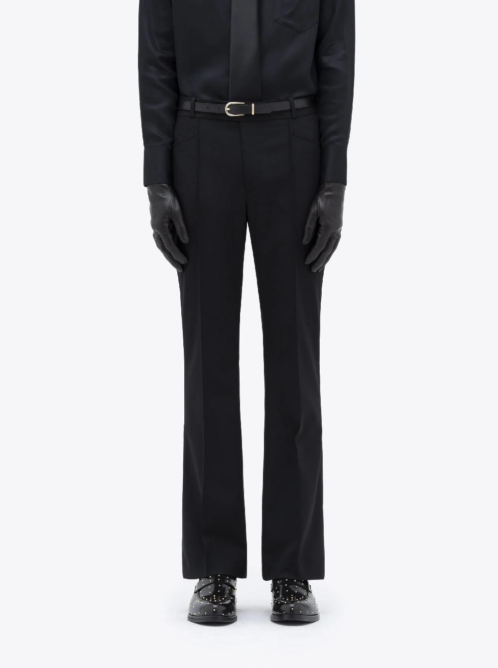 Ernest W. Baker FLARE TROUSERS - BLACK