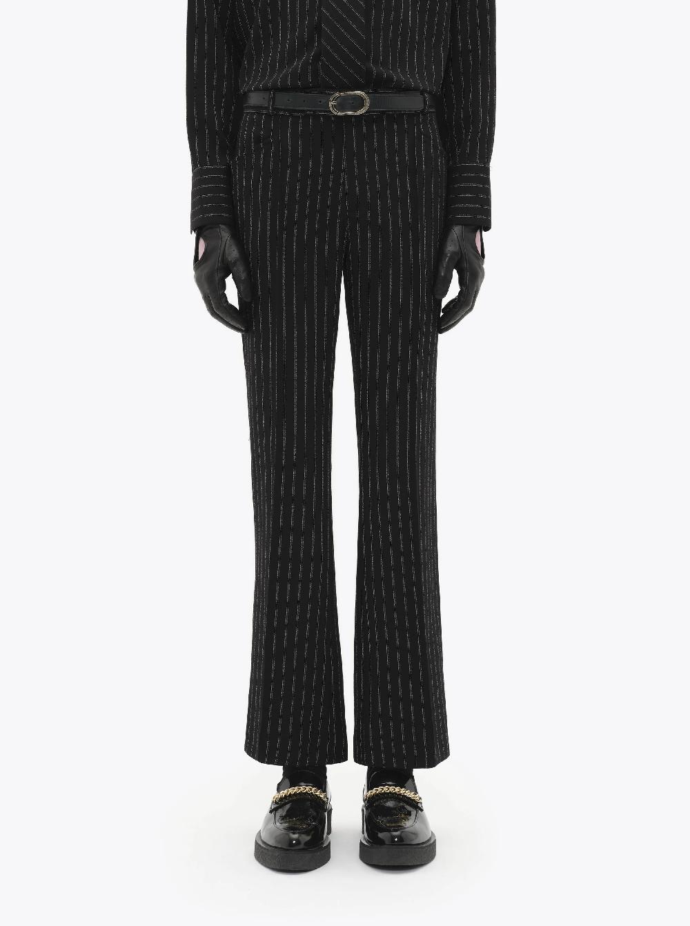 Ernest W. Baker FLARE TROUSERS - PIN STRIPE
