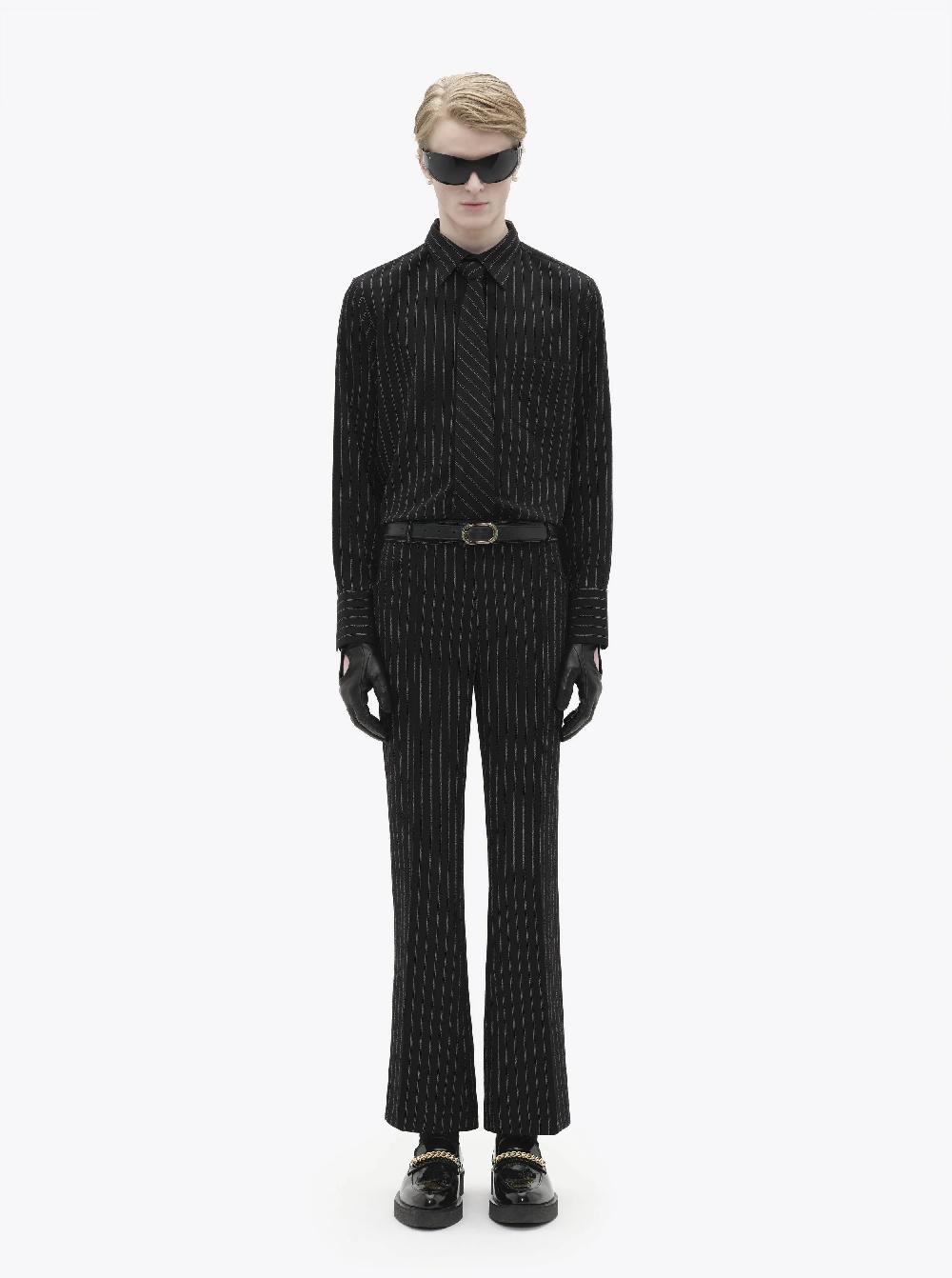 Ernest W. Baker FLARE TROUSERS - PIN STRIPE