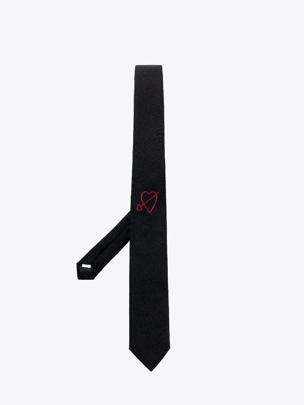 ernest w. baker HEART EMBROIDERED TIE