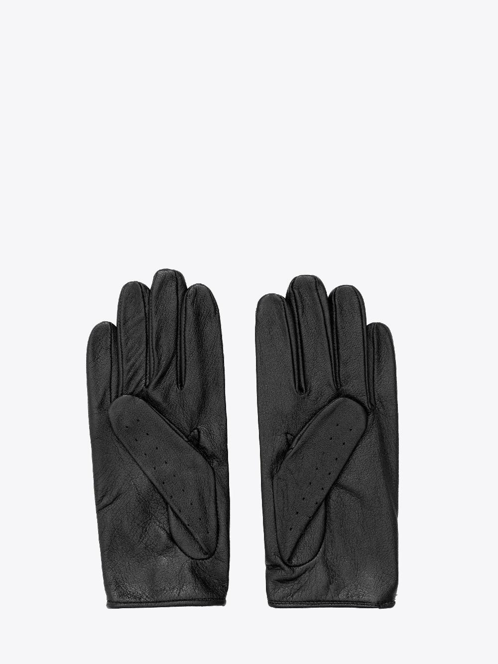 Ernest W. Baker LEATHER DRIVING GLOVES - BLACK