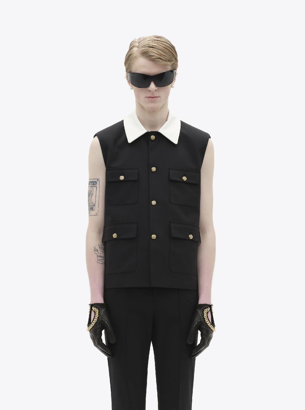 Ernest W. Baker LEATHER DRIVING GLOVES - GOLD CHAIN