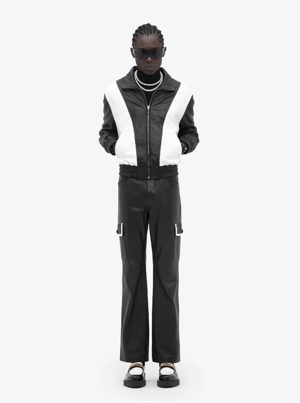 Ernest W. Baker LEATHER TRACK JACKET