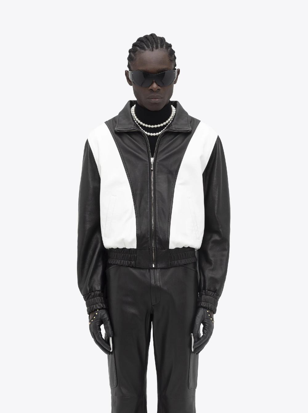 Ernest W. Baker LEATHER TRACK JACKET