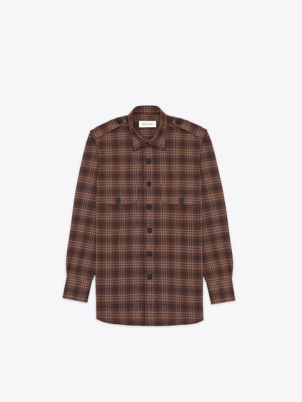 ernest w. baker OVERSHIRT - BROWN CHECK