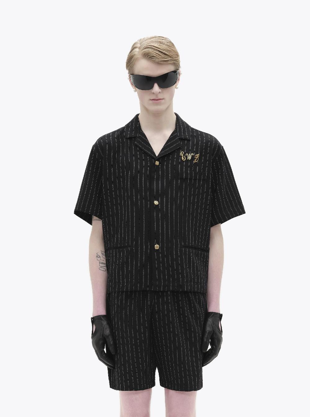 Ernest W. Baker PIN STRIPE TAILORED SHIRT